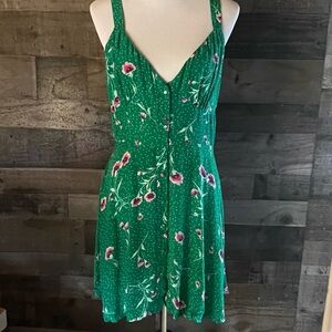 Free People Green Sleeveless Sundress Mini